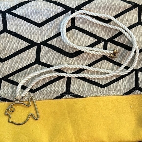 DAY SAILOR LARGE NAUTICAL NATURAL fish rope necklace - Picture 1 of 4